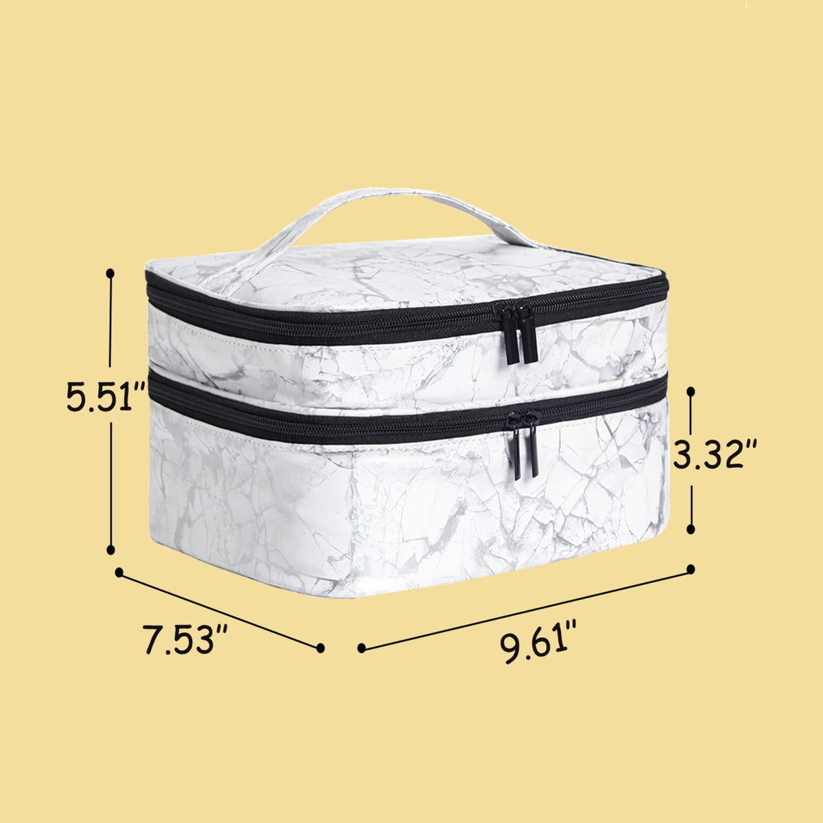 ZFZGFRCS open top layer with elastic and zip pockets organizing brushes and small tools