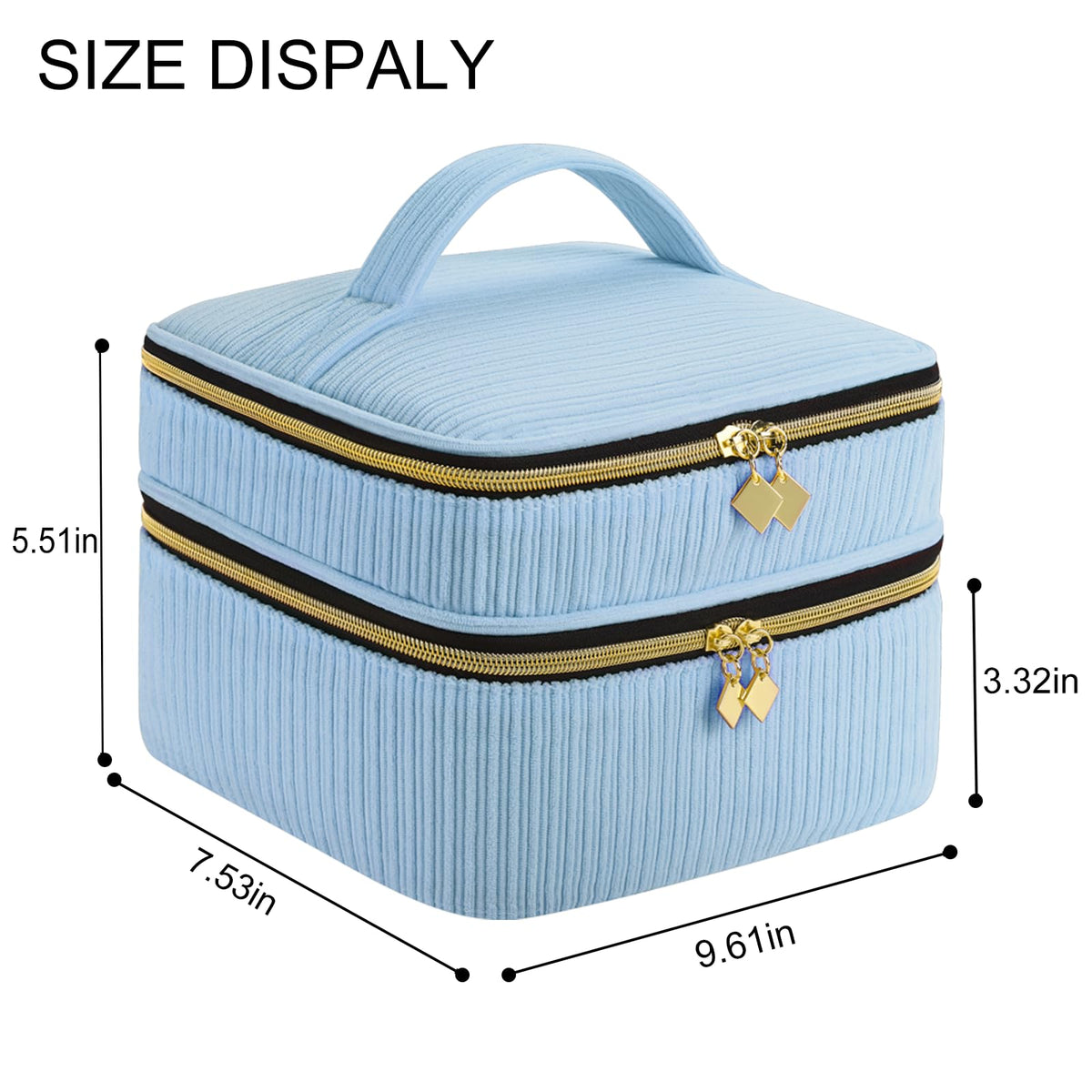ZFZGFRCS upper layer with elastic pockets and zip pocket organizing manicure tools neatly
