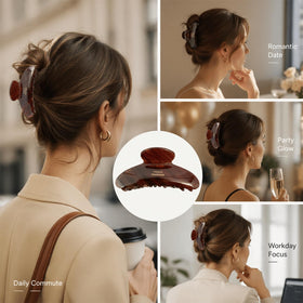 ZHOUMEIWENSP worn in an updo demonstrating strong hold on thick hair