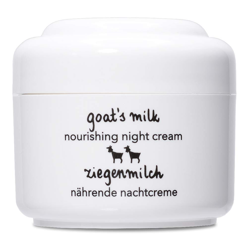 Ziaja Goat's Milk day cream applied on hand demonstrating hydration and calming effect