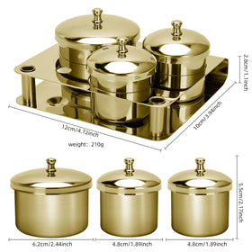 ZIBARBER snug-fitting lids on cups protecting powders and preventing spills