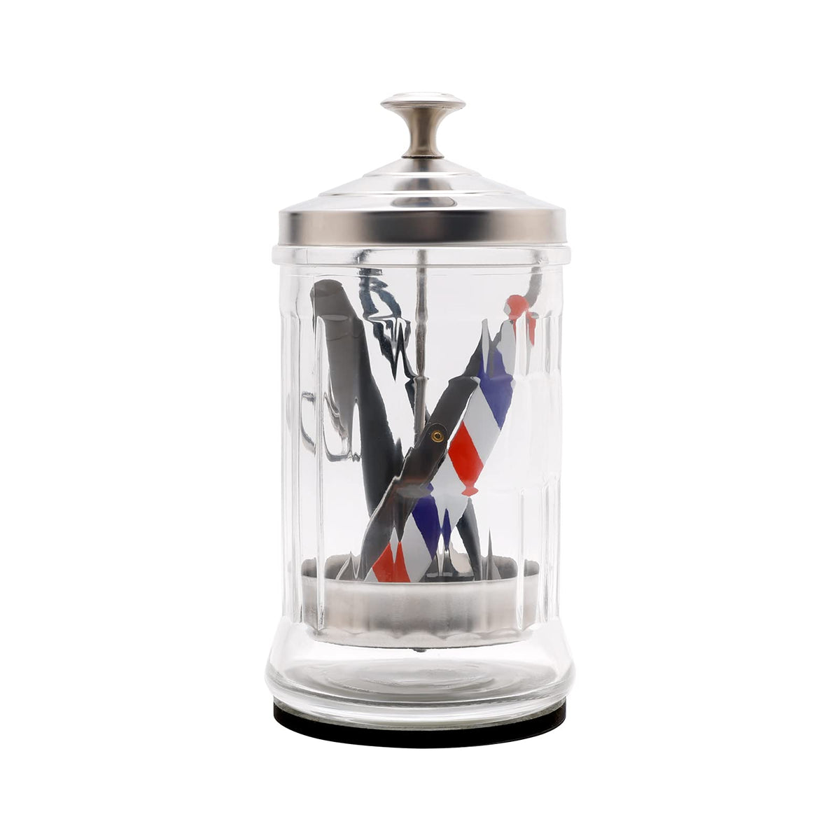 ZIBARBER stainless-steel lid and removable basket for safe retrieval
