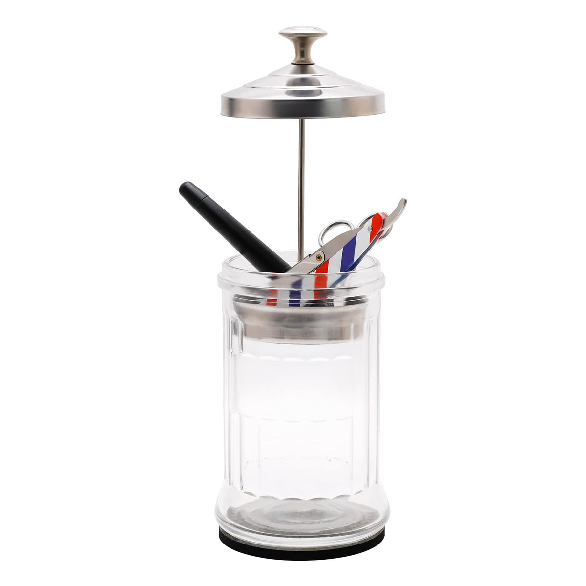 ZIBARBER textured glass and sponge base for anti-slip stability