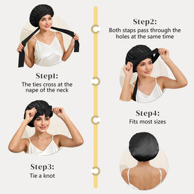 ZIMASILK bonnet held in hand for size comparison and travel convenience