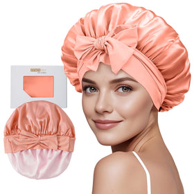 ZIMASILK coral bonnet front packaging showing neat box and product benefit comfort