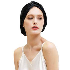 ZIMASILK bonnet front view showing smooth fit and protective design