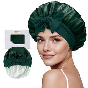 ZIMASILK bonnet front view showing smooth fit and protective coverage