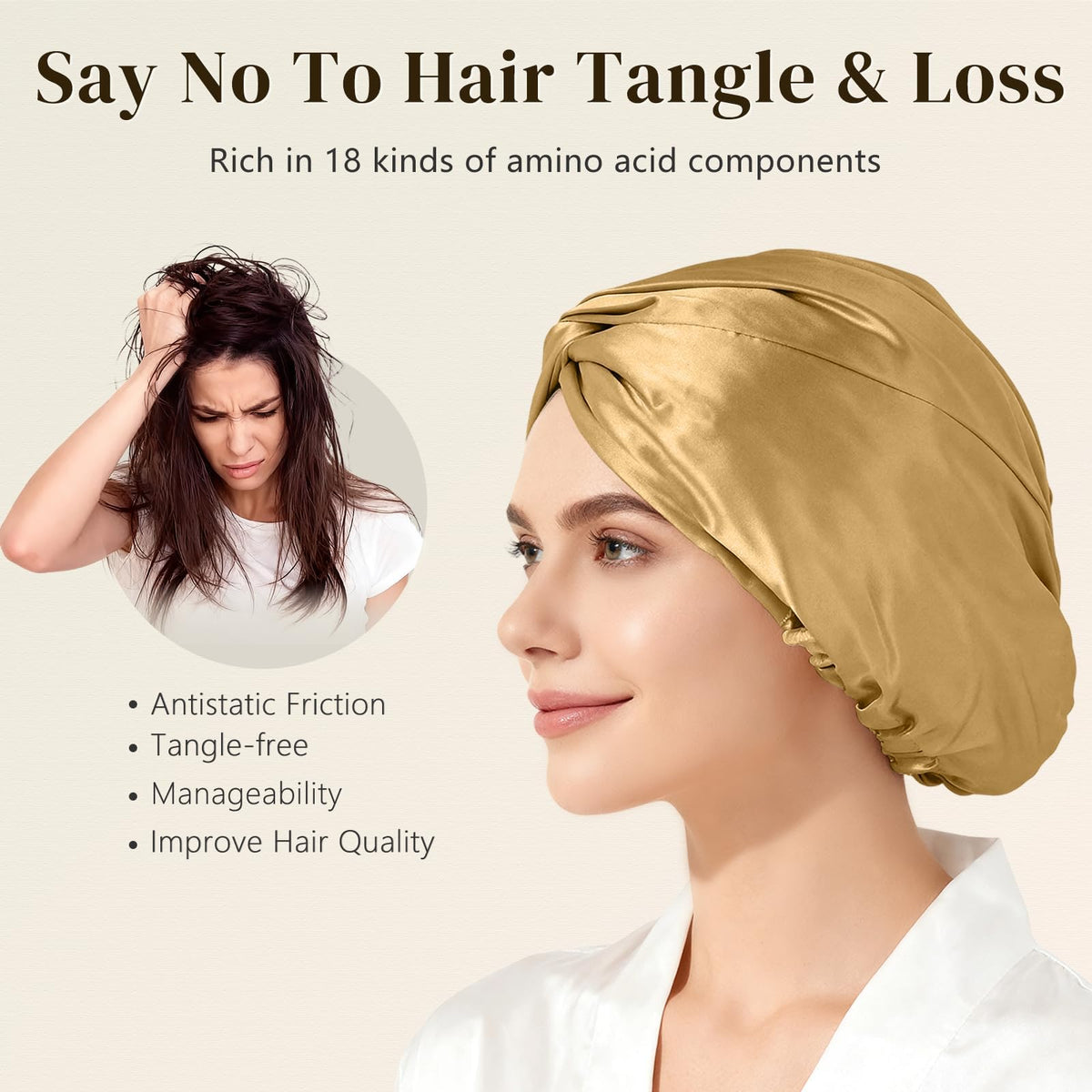 ZIMASILK adjustable elastic band detail ensuring secure comfortable fit