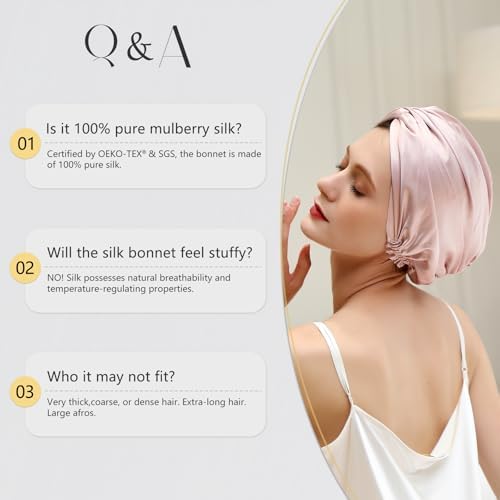 ZIMASILK bonnet on vanity suggesting nightly routine and care benefit