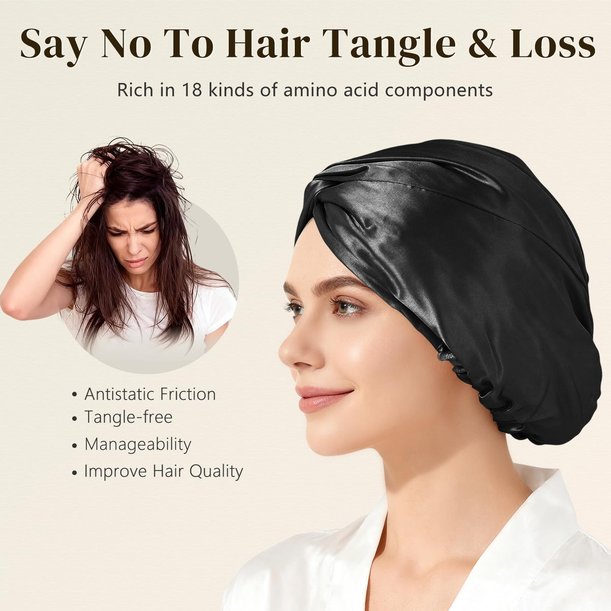 ZIMASILK interior silk lining preserving hair moisture and sheen