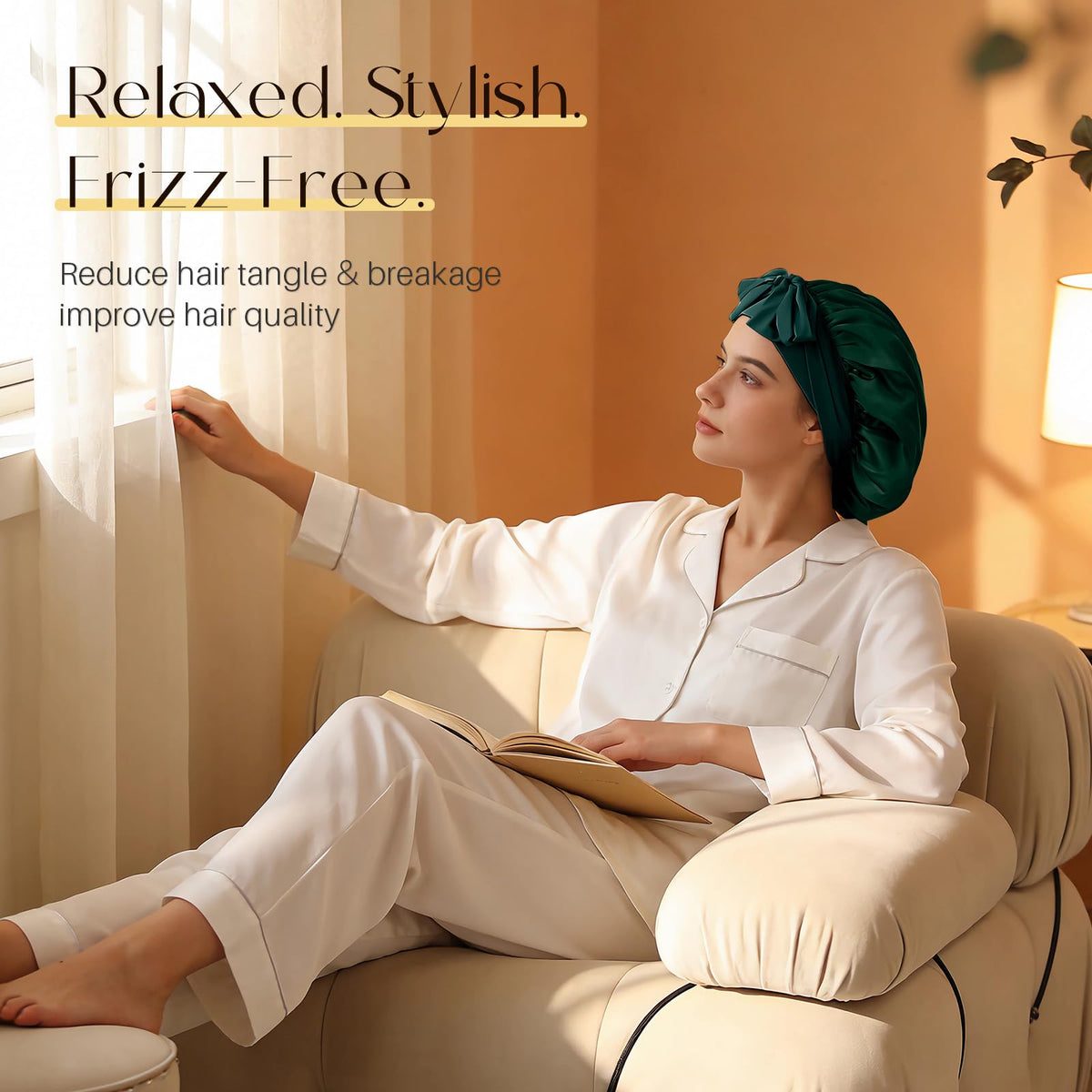 ZIMASILK long ties detail showing adjustable secure fit and comfort