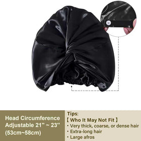 ZIMASILK model sleeping comfortably wearing the silk bonnet