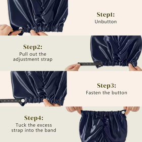 ZIMASILK bonnet next to ruler showing compact size for travel convenience