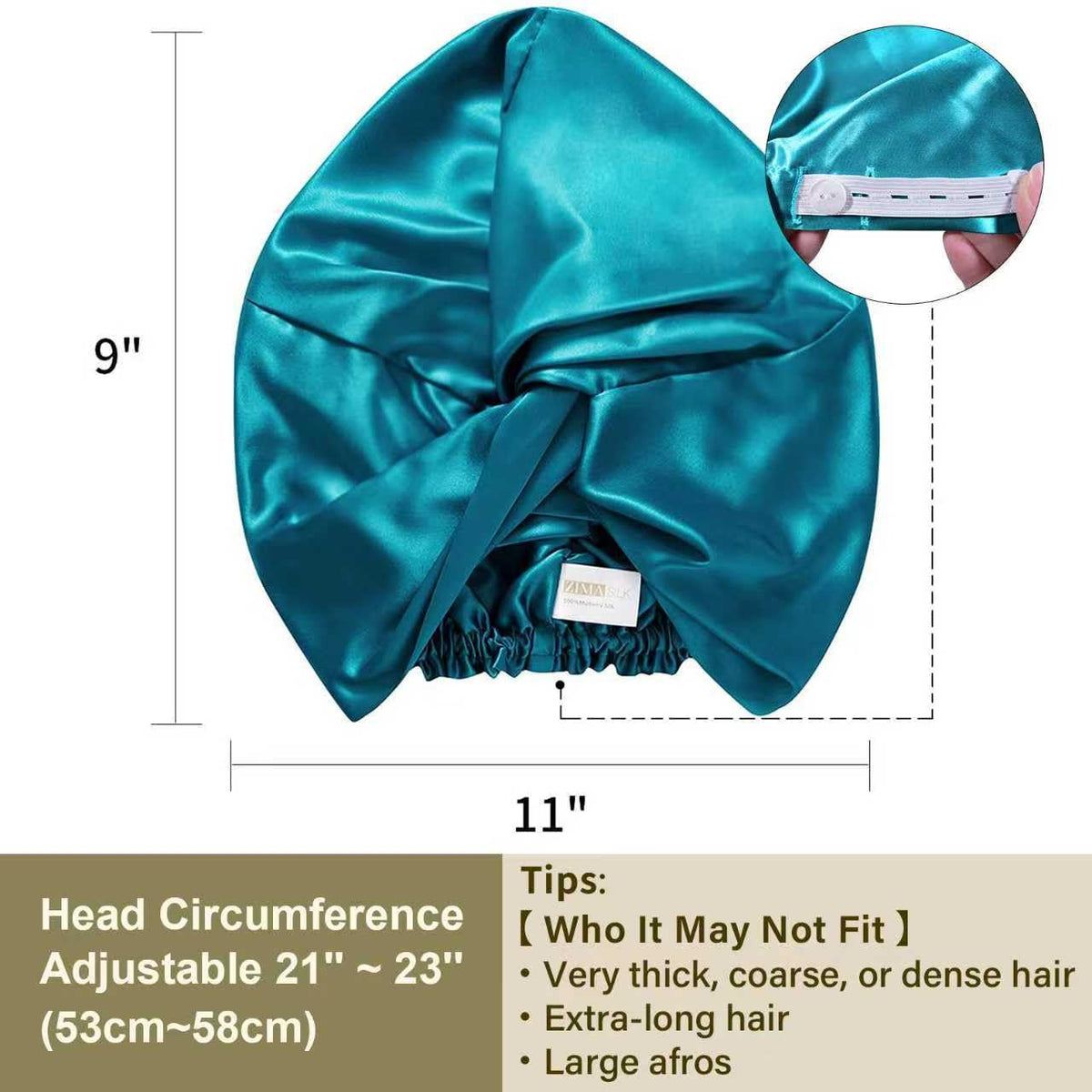 ZIMASILK bonnet worn by model sleeping demonstrating reduced friction benefit