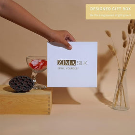 ZIMASILK packaging with brand label; gift-ready presentation benefit
