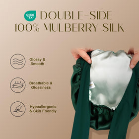 ZIMASILK fabric close-up highlighting silk sheen and reduced friction