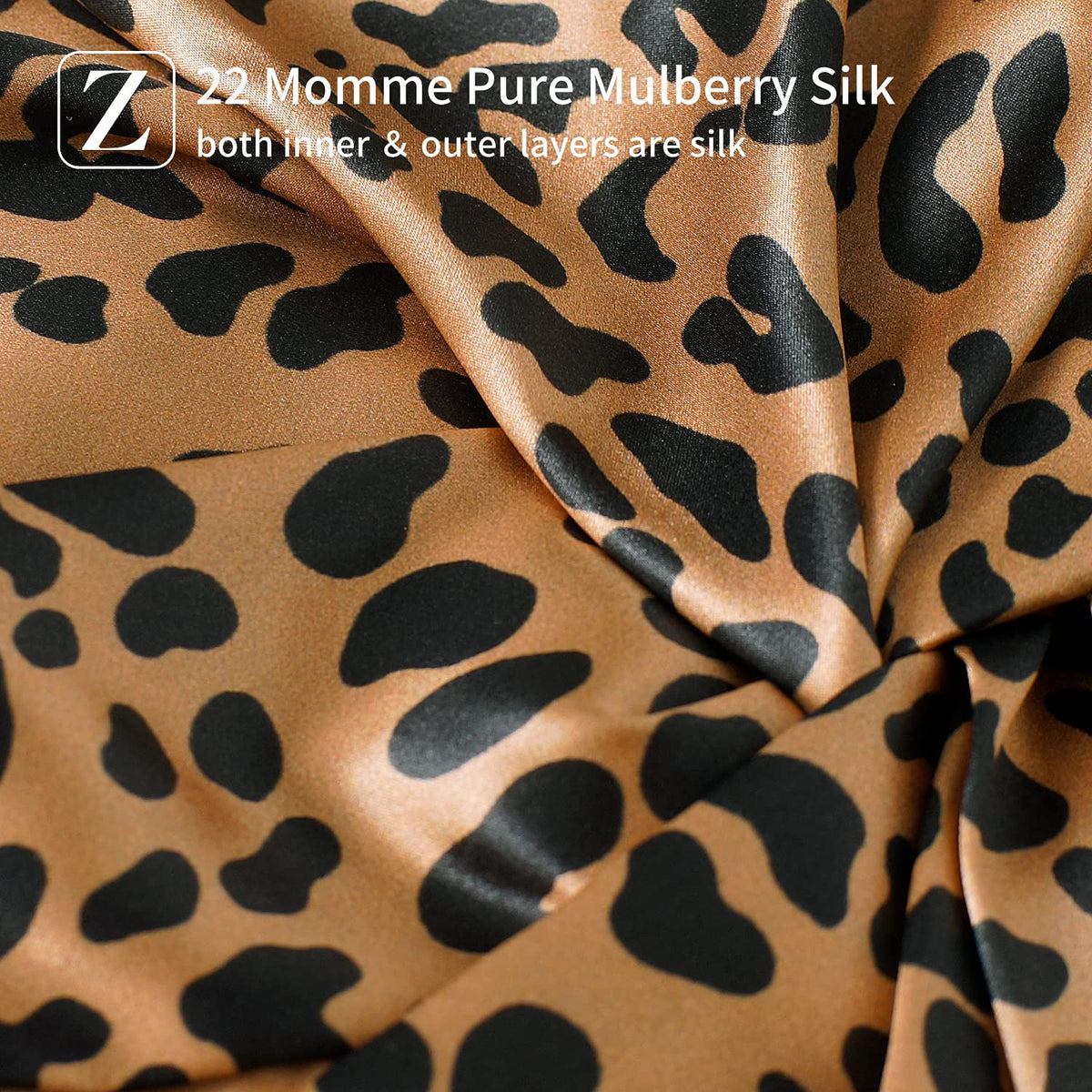 ZIMASILK close-up of 22 momme silk texture highlighting smooth slip benefit