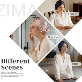 ZIMASILK size comparison with hand to show fit and roomy interior benefit