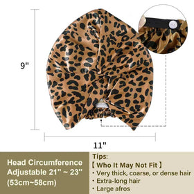 ZIMASILK bonnet beside measuring tape showing fit for 21–23 inch heads