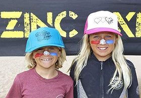 Zinka applied on nose in use demonstrating visible coverage and confidence