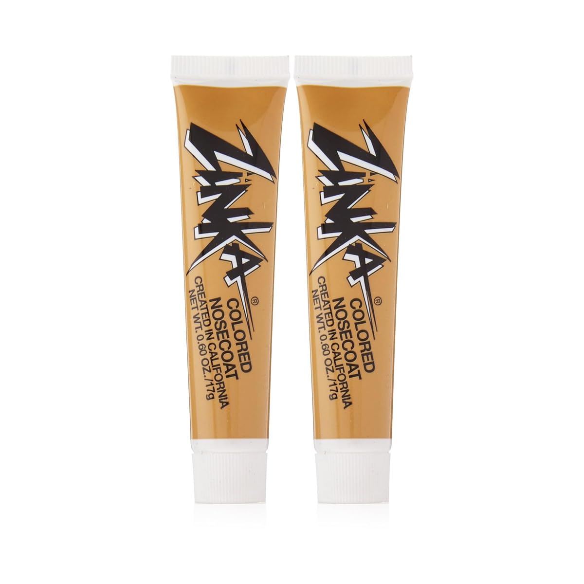 Zinka front packaging showing two flesh tubes and clear benefit