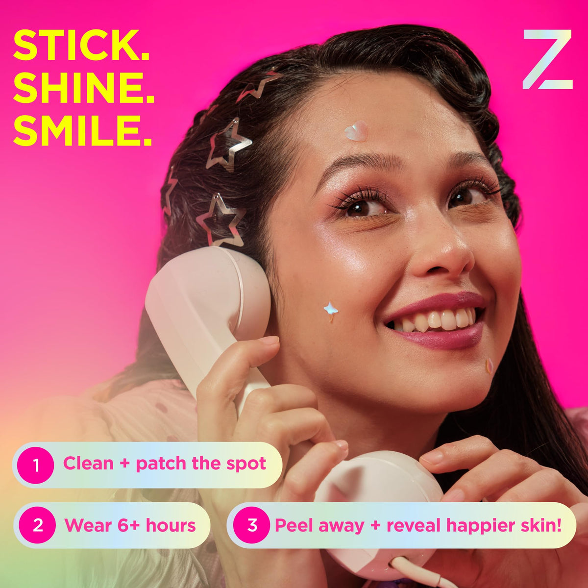 ZitSticka patch next to coin showing scale and discreet size for facial spots