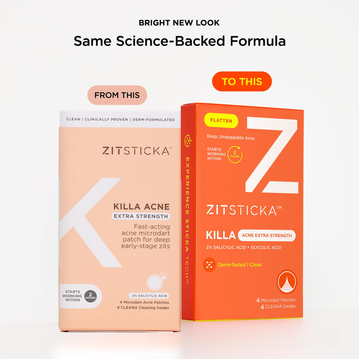 ZitSticka pack contents laid out showing patches and swabs for convenience