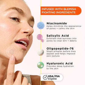 ZitSticka patch applied to skin demonstrating discreet protection and fast action