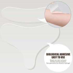 ziyue neck patch detail on model demonstrating comfortable targeted fit
