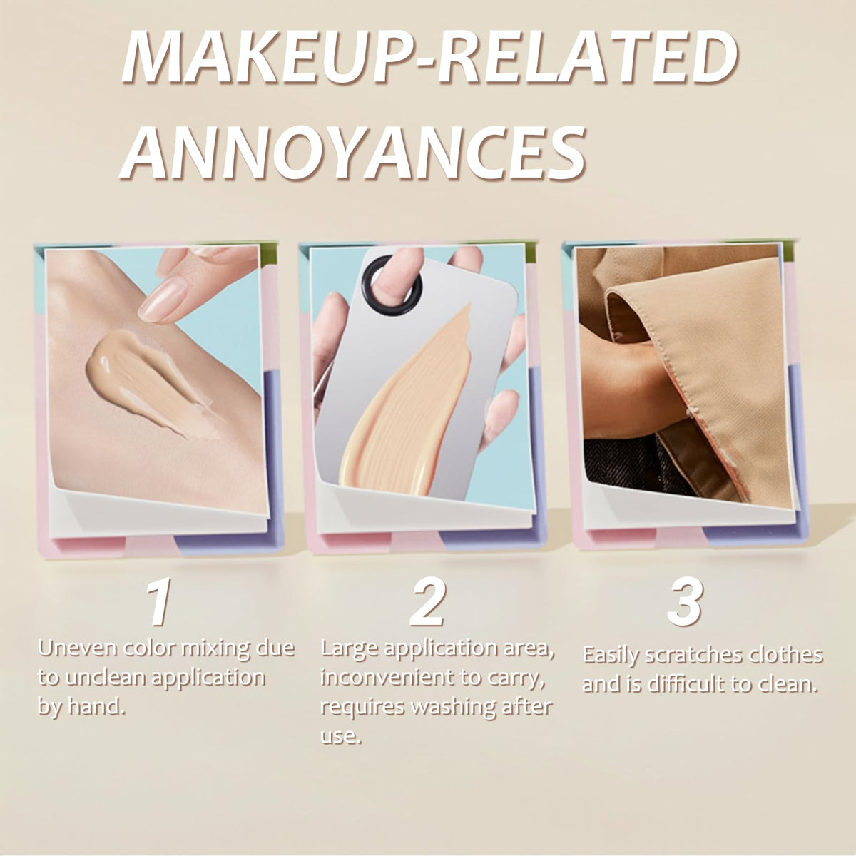 ZJchao palette paper in use by makeup artist for hygienic mixing benefit