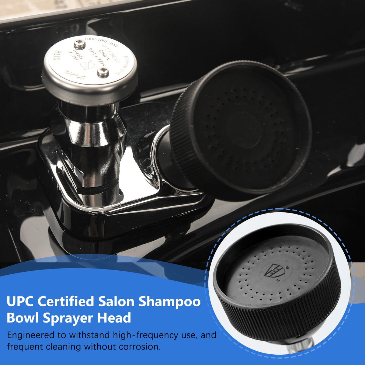 ZKDAUSDO installed on salon shampoo bowl restoring reliable rinsing performance