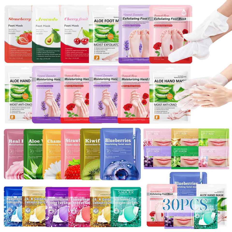 ZKONLY front packaging showing full 30-piece spa kit and contents for easy gifting