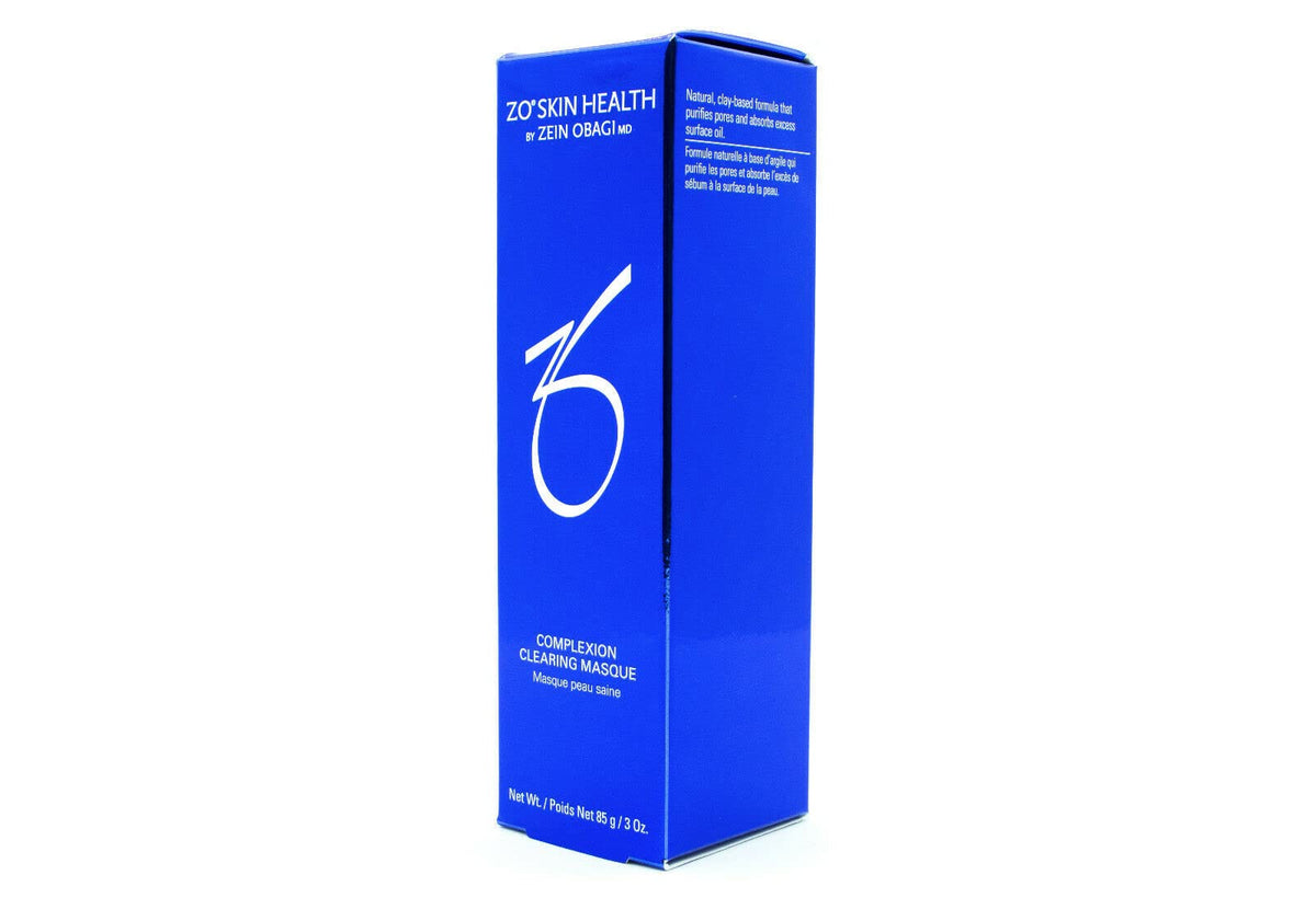ZO SKIN HEALTH Complexion Clearing Masque front packaging showing 85 g jar and label benefit