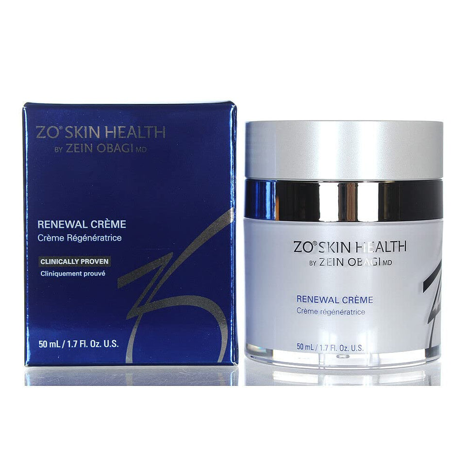 ZO SKIN HEALTH front packaging of Daily Renewal Creme shows container and label, ideal for identifying product
