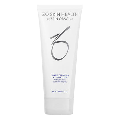 ZO SKIN HEALTH gentle cleanser front packaging showing bottle and pump for easy dosing