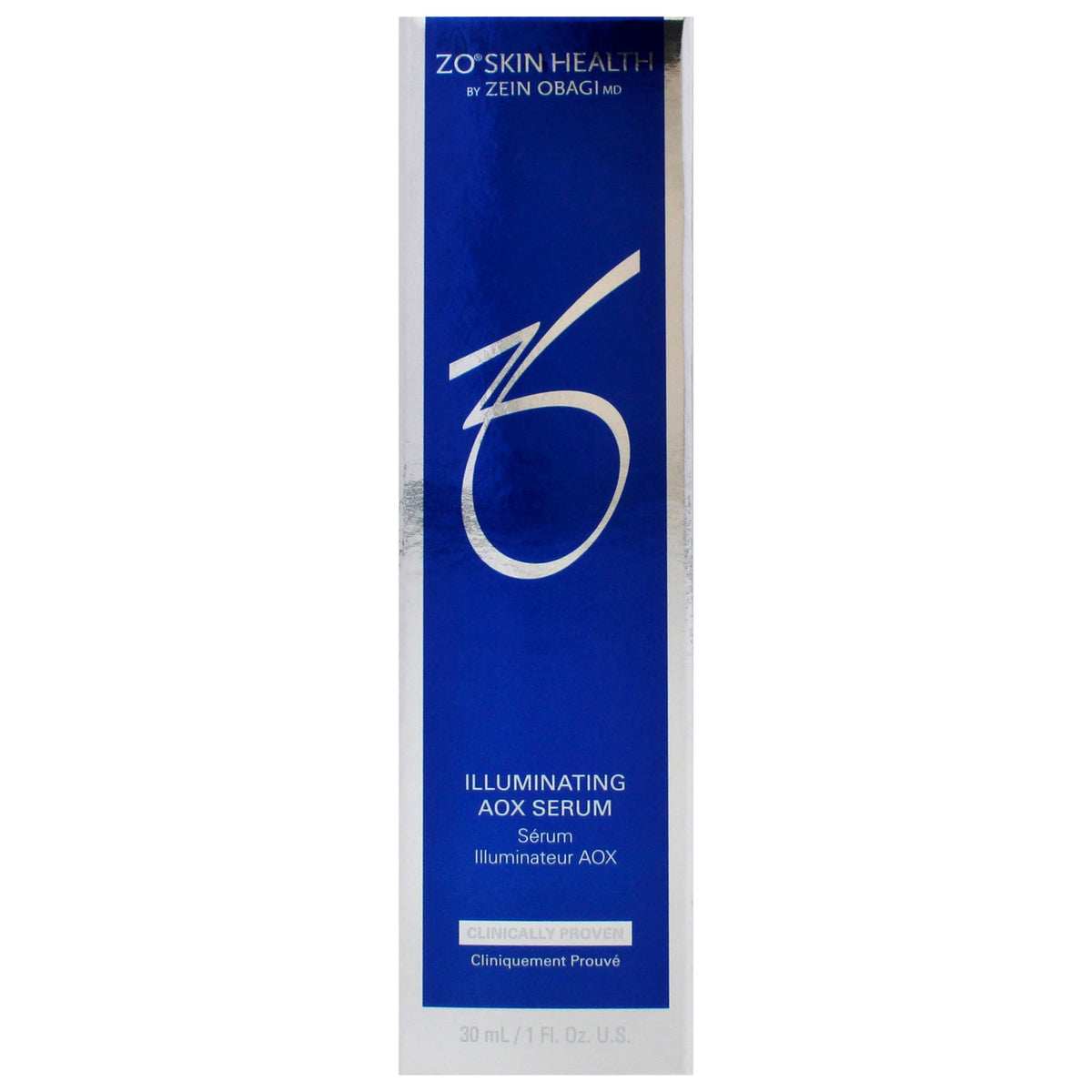 ZO SKIN HEALTH 1 oz bottle beside coin for scale showing compact travel-friendly size