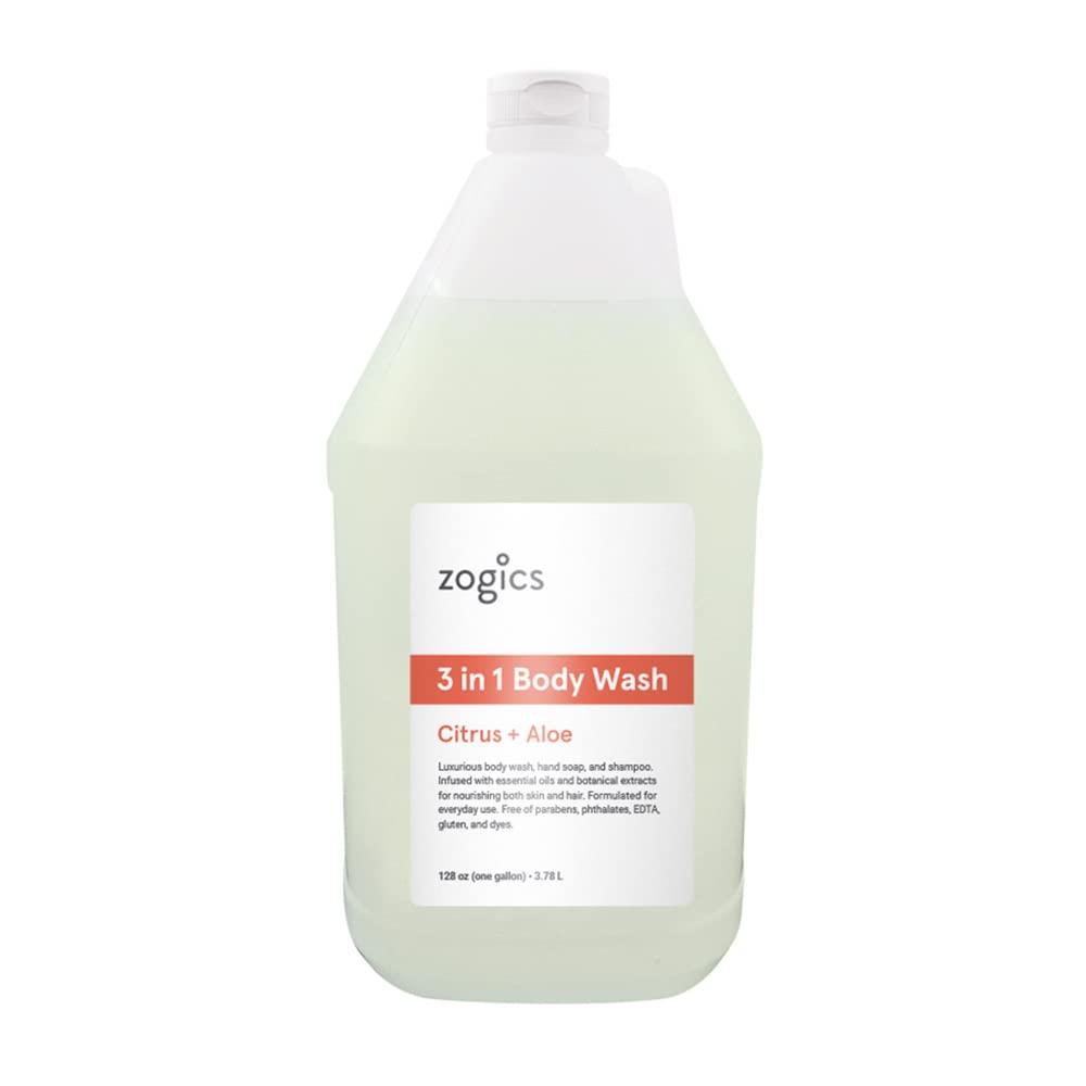 zogics gallon front label showing product identity and scent benefits