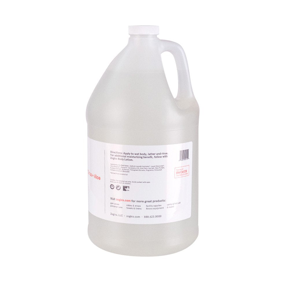 zogics gallon beside towels to show scale and bulk savings