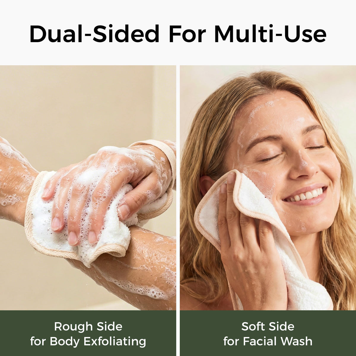 ZOMCHI close-up of exfoliating side texture for effective dead-skin removal
