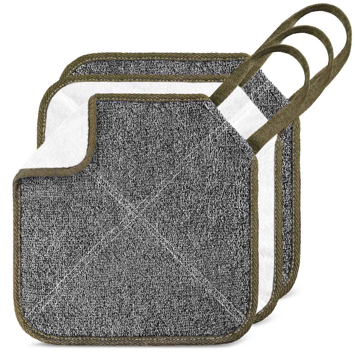 ZOMCHI front pack view showing smoke color and three towels, clear product benefit