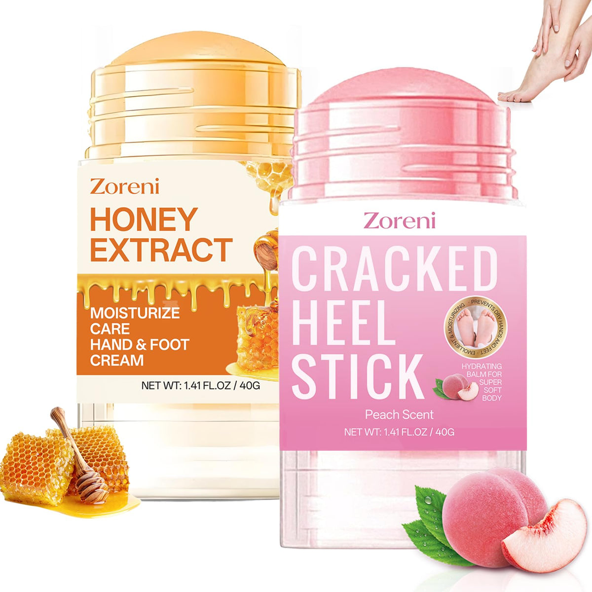 Zoreni front packaging showing jar and stick, fast hydration benefit