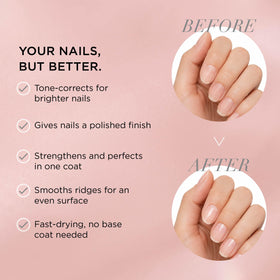 ZOYA bottle next to ruler showing 0.5 fl oz size and portability benefit