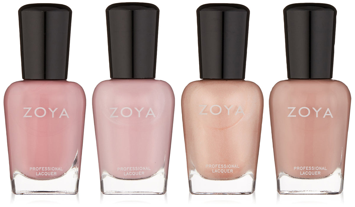 ZOYA sleek black window box with four holiday polishes for elegant gifting