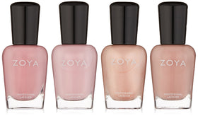 ZOYA sleek black window box with four holiday polishes for elegant gifting