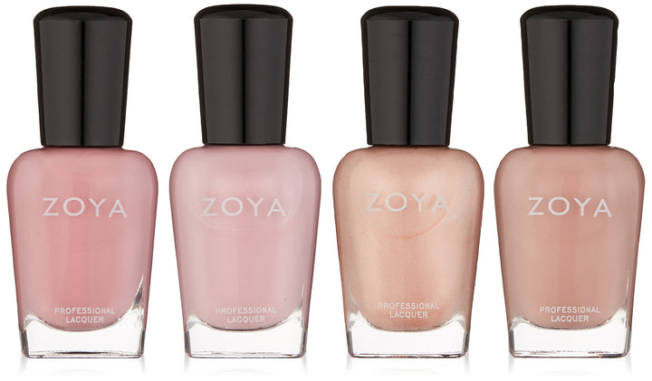 ZOYA sleek black window box with four holiday polishes for elegant gifting