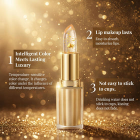 ZOYYE texture close-up of clear glossy balm, shows moisturizing sheen and smooth glide