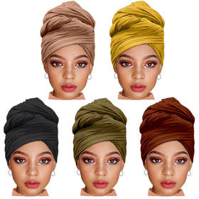 ZRQ front packaging showing five color hijabs and convenient set