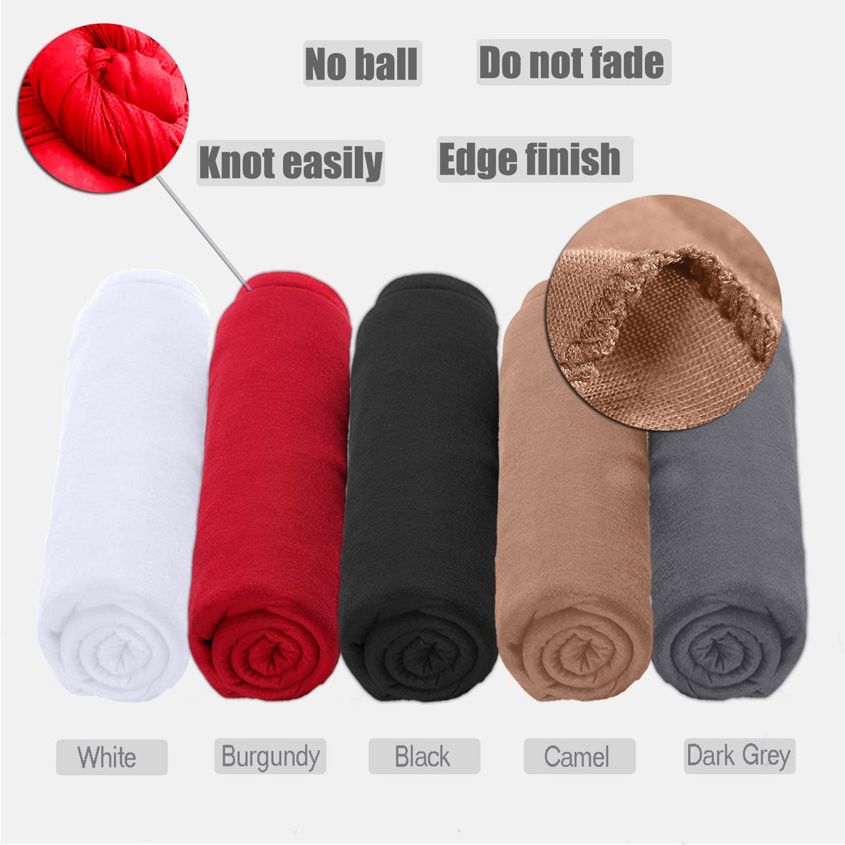 ZRQ headwrap held in hand showing size and stretch for easy fitting