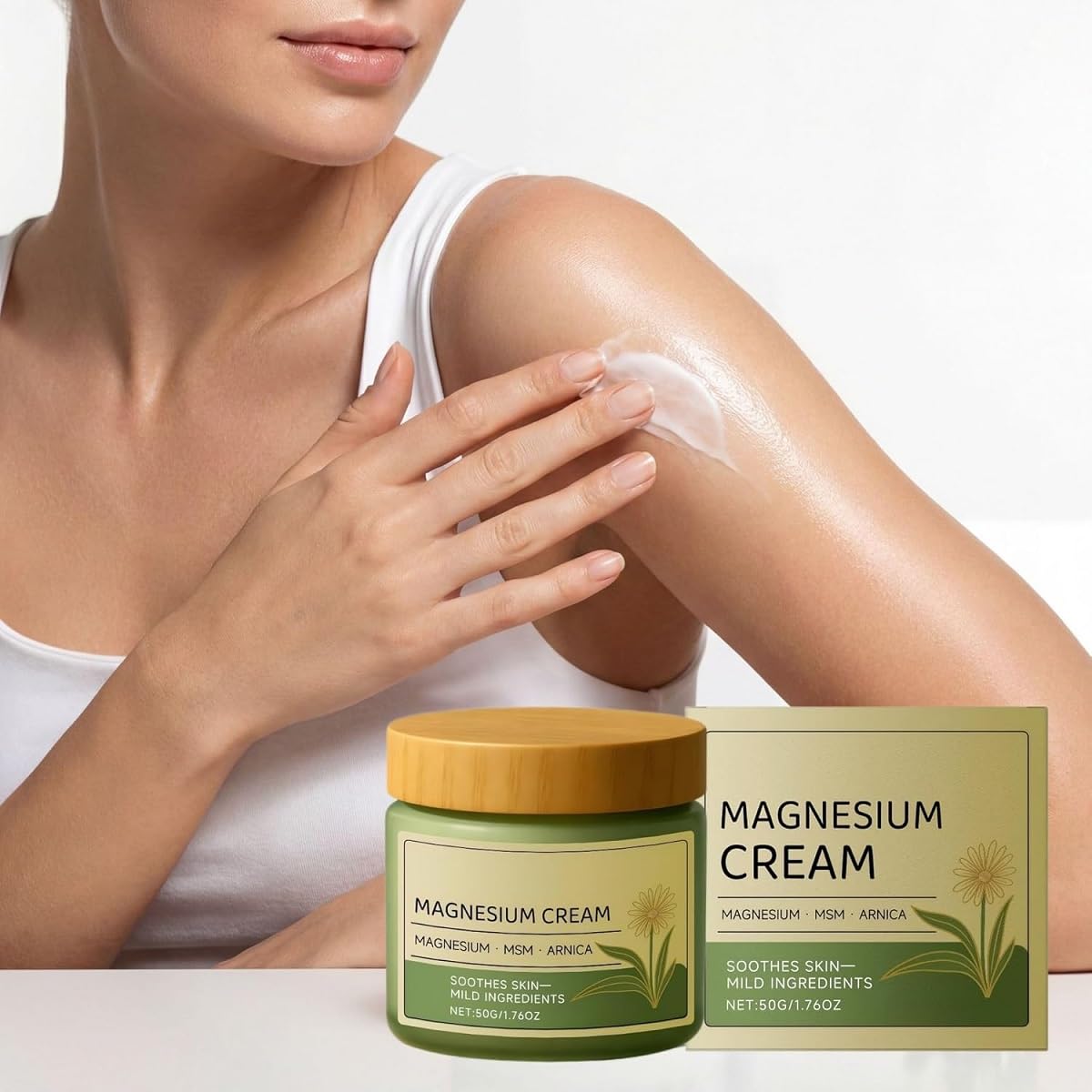 ZTSGU cream on hand ready to apply, demonstrating easy spreadability and quick absorption