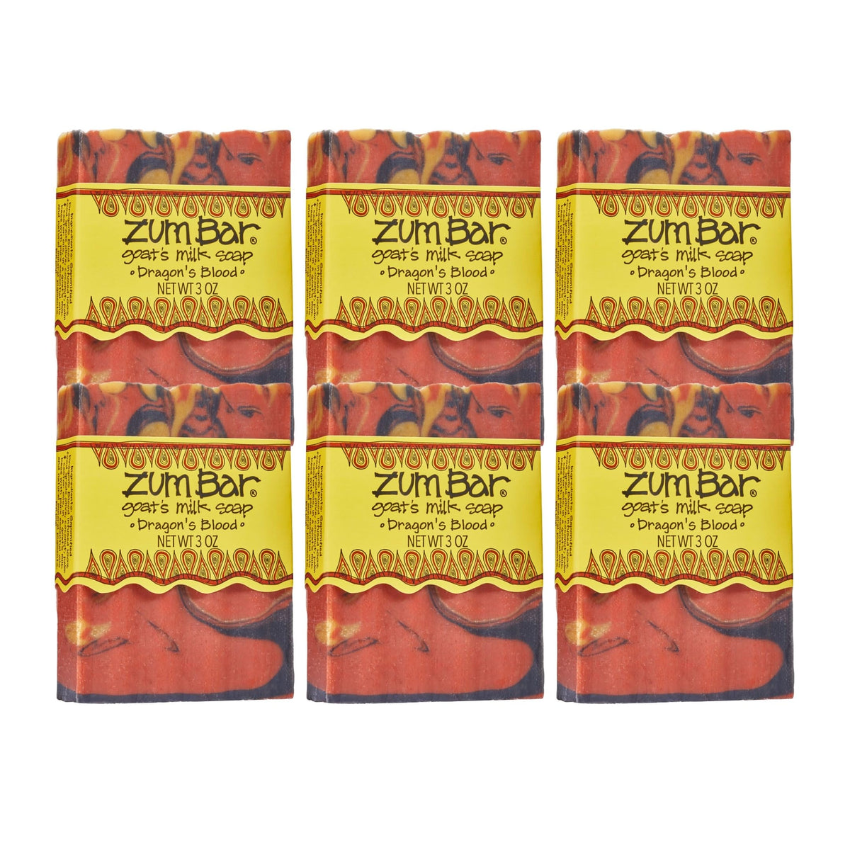 Zum Dragon's Blood front packaging showing the branded bar and scent